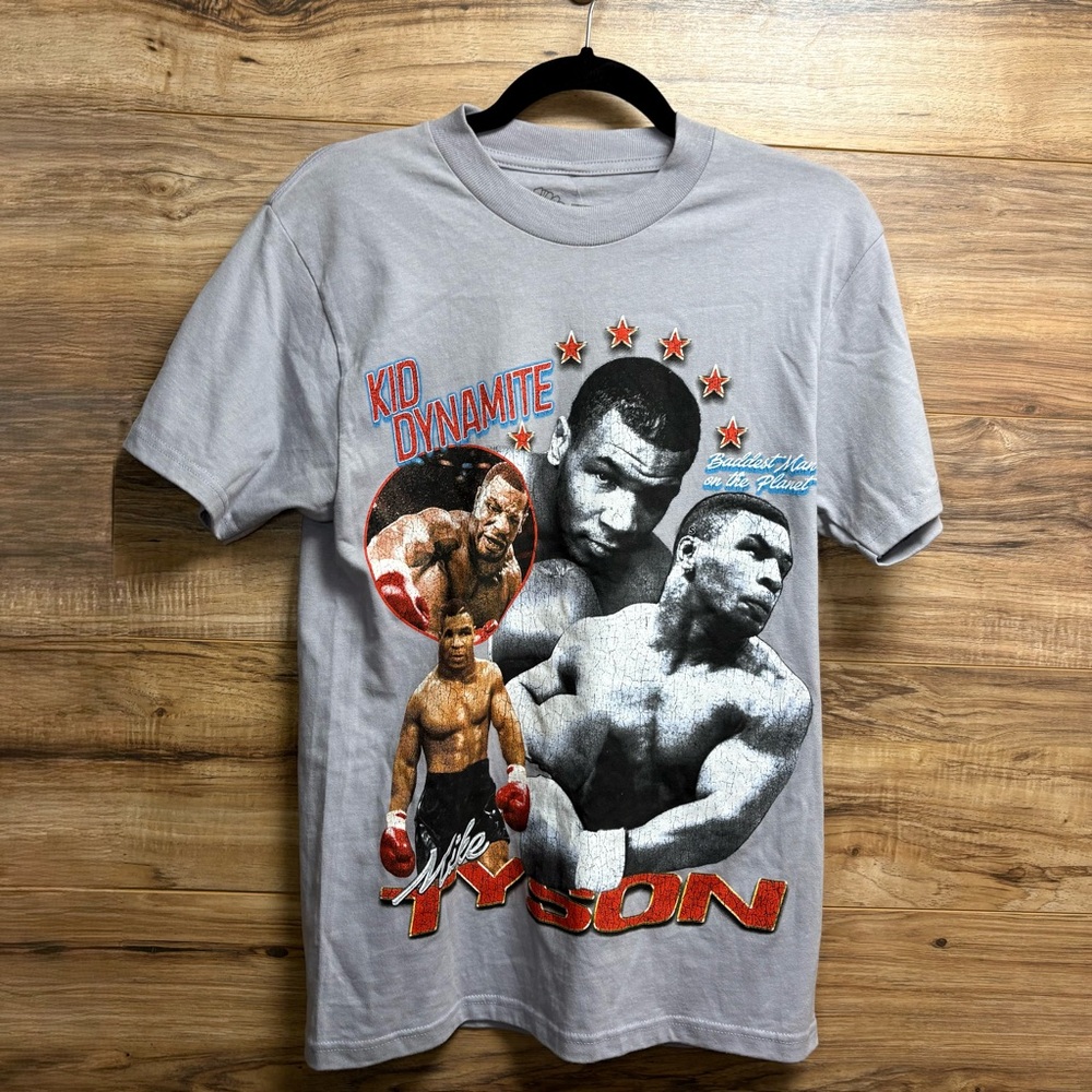 MIKE TYSON Grey Graphic Tee